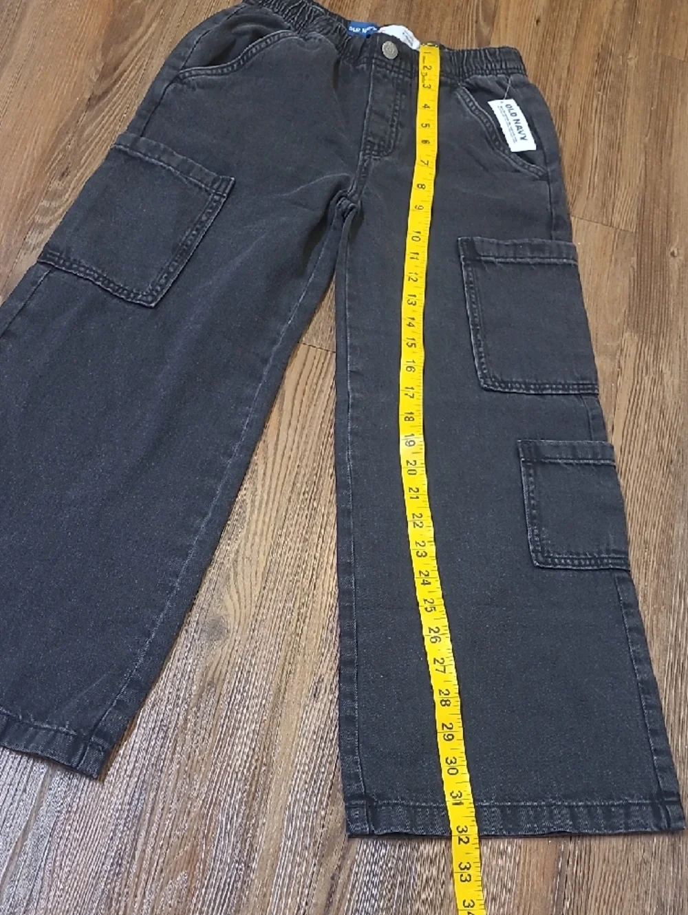 Old Navy Kids Blue Denim‎ & Black Cargo Jeans - Twin Pack
